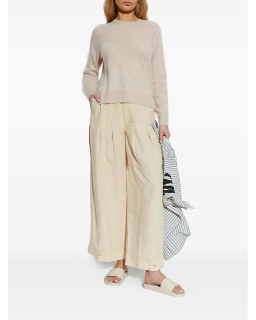 AllSaints White Biggy Logo-Embossed Slides
