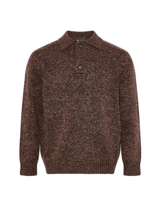 Yves Salomon Brown Long-Sleeve Polo Shirt for men