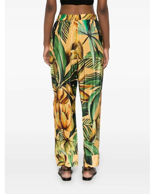 Farm Rio Yellow Straight-Leg Trousers