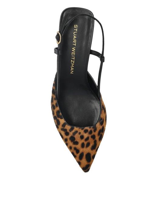 Stuart Weitzman Brown 50Mm Vinnie Slingback Heeled Pumps