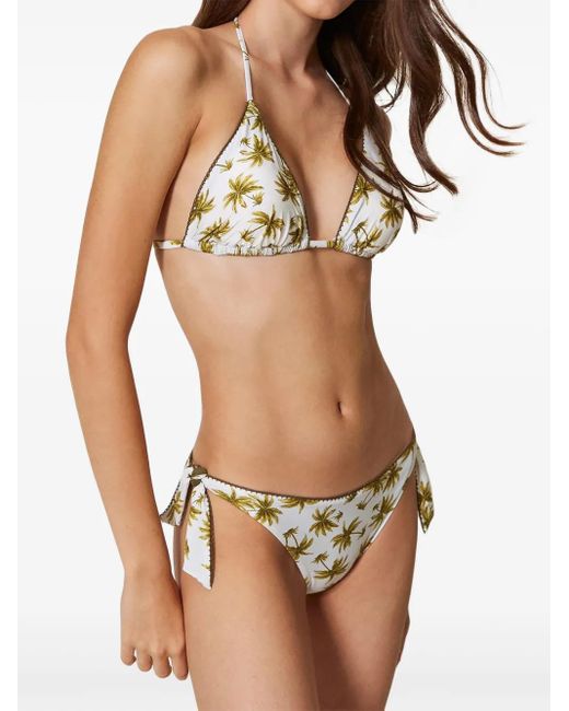 Twinset Metallic Knitted Bikini Bottom