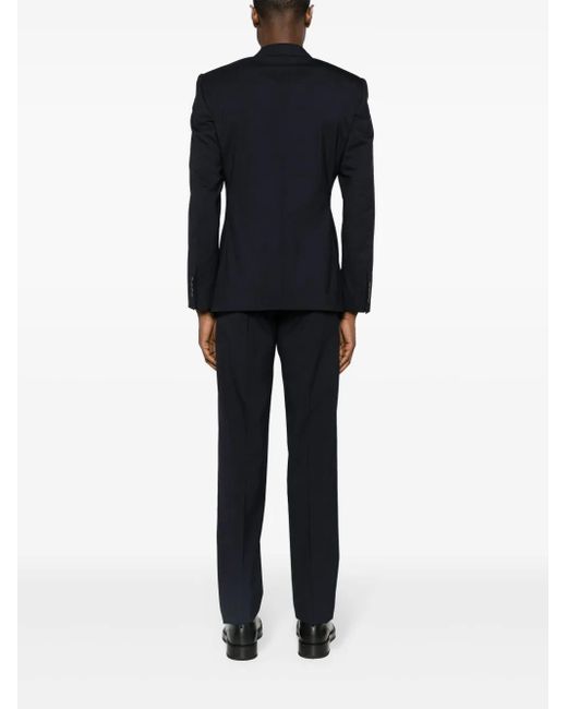 Dolce & Gabbana Black Double-Breasted Twill Blazer for men