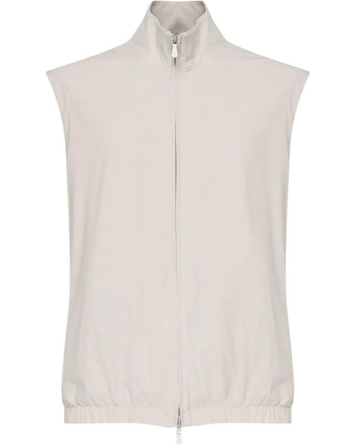 Chaleco con cremallera Eleventy de hombre de color White