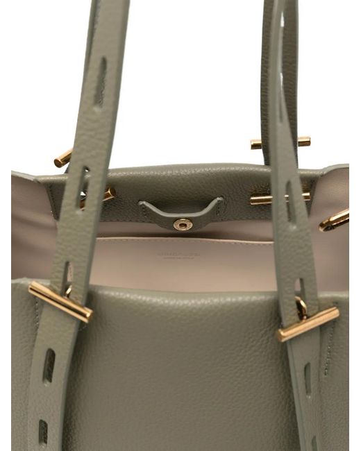 MINOBOSSI Natural Paulina Leather Tote Bag