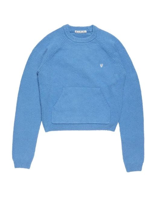 メンズ Acne ポケットディテール クロップドセーター Blue