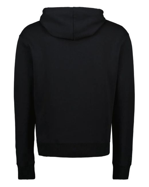 Courreges Black Cotton Hoodie for men