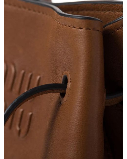 Miu Miu Brown Nappa-Leather Mini Bag
