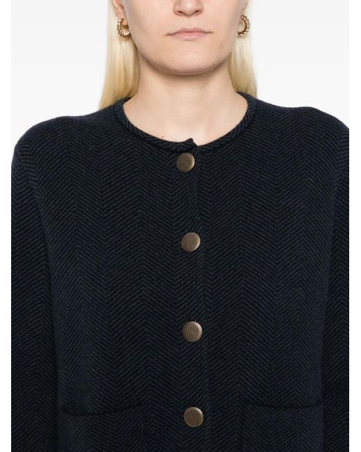 N.Peal Cashmere ジャカード ジャケット Black