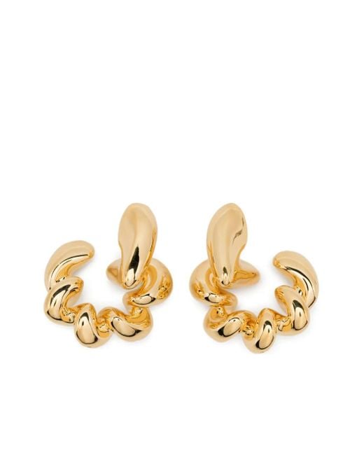 Pendientes Coil Inverted Maria Black de color Metallic