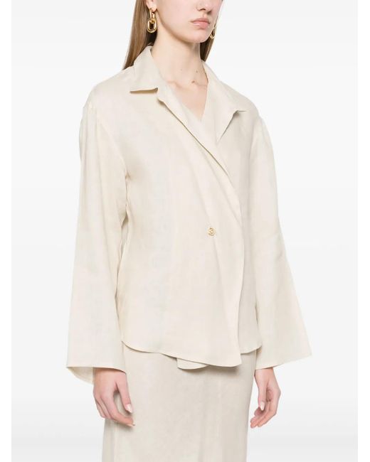 Twinset White Linen Blouse