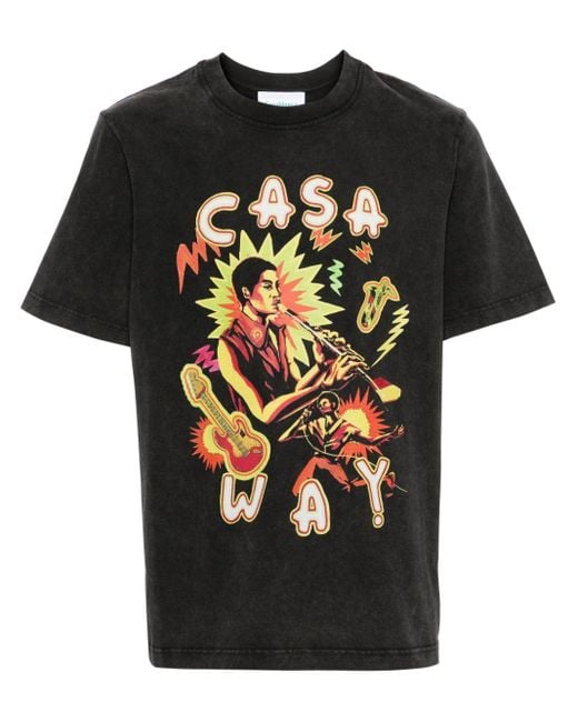 T-shirt Music For The People di Casablancabrand in Black da Uomo