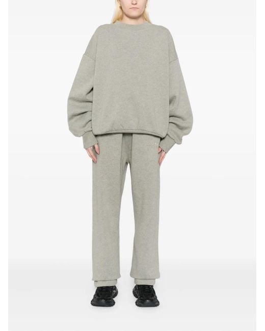 Fear Of God Gray Logo-Embossed Trousers