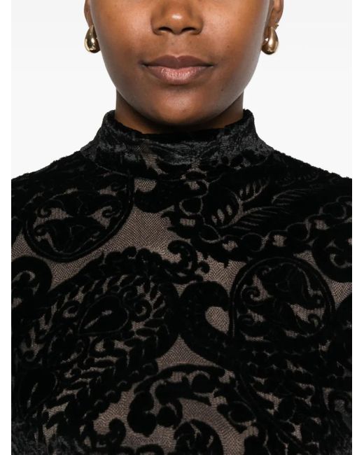 Abito Con Stampa Paisley di Etro in Black