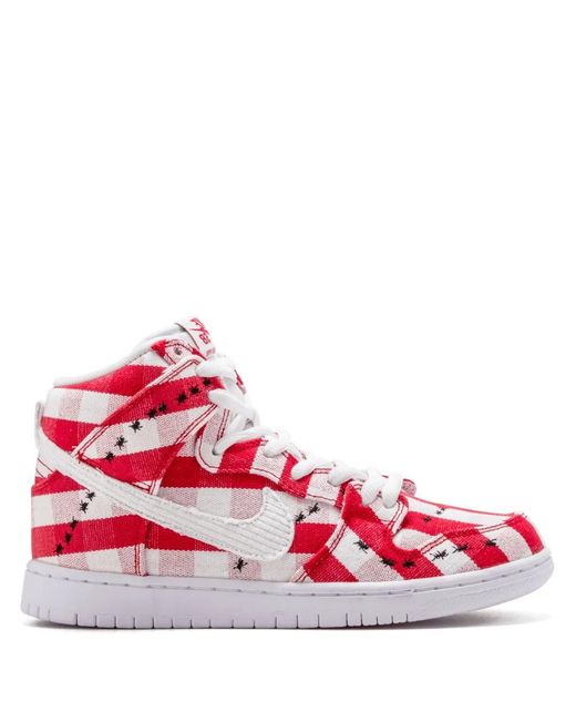 Nike Red Dunk High Pro Sb "Picnic Table" Sneakers for men