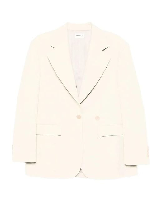 P.A.R.O.S.H. Natural Raisa Single-Breasted Blazer