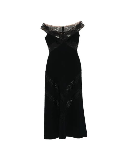 Elie Saab Black Ruffled Dress