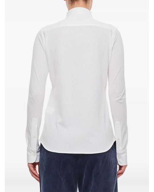 Polo Ralph Lauren White Heidi Embroidered Oxford Shirt