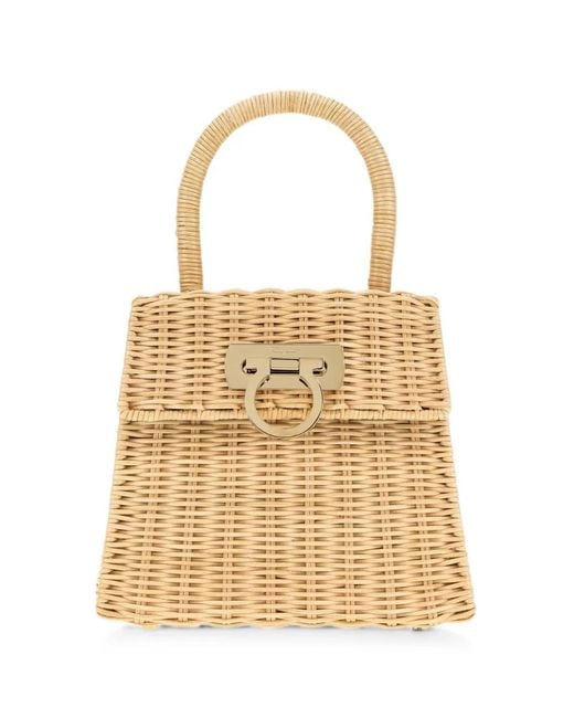 Ferragamo Natural Magnetic-Fastening Tote Bag