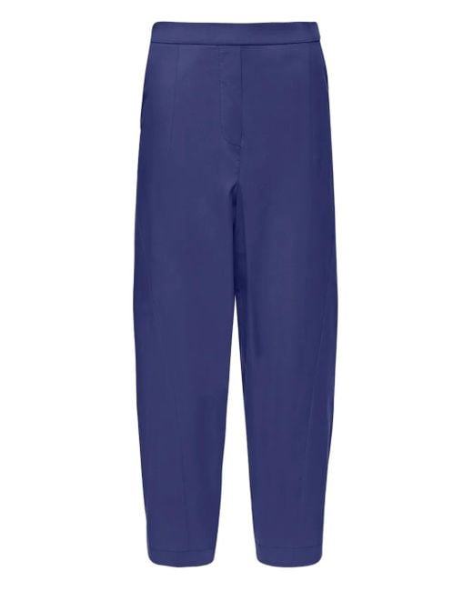 Elena Miro Blue Elastic-Waistband Trousers
