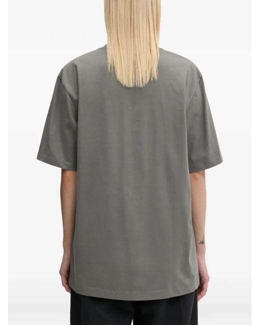 Filling Pieces Gray T-Shirt Gowtu À Patch Logo