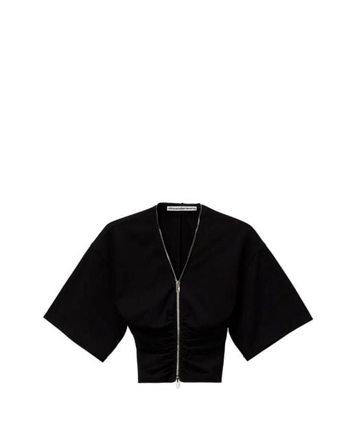 Alexander Wang Black Zipper Tee