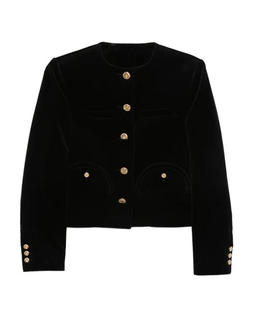 Blazé Milano Black Button-Fastening Cotton-Blend Jacket