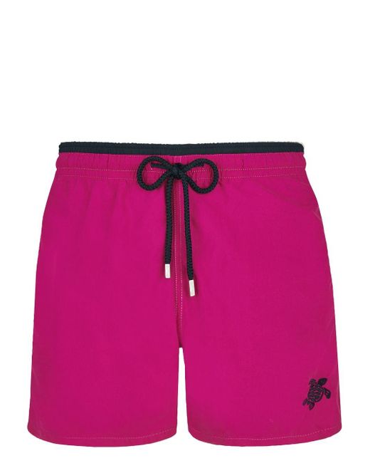 Vilebrequin Purple Logo-embroidered Swim Shorts for men