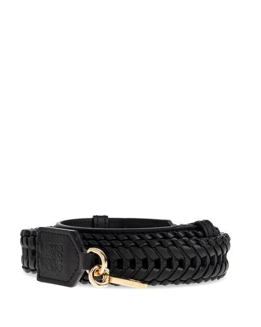 Loewe Black Braided Bag Strap