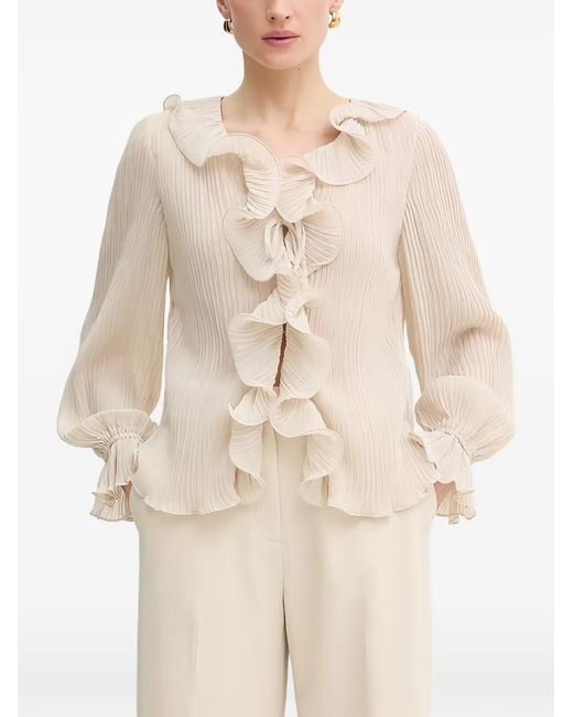 Guess Natural Ruffled Blouse