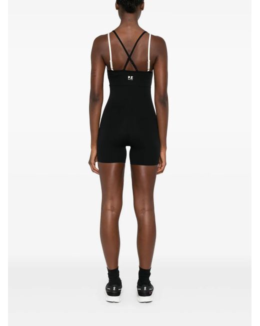 P.E Nation Black Jumpsuit Aus Jersey