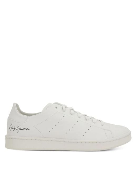 Y-3 White Stan Smith Perforated Leather Trainers