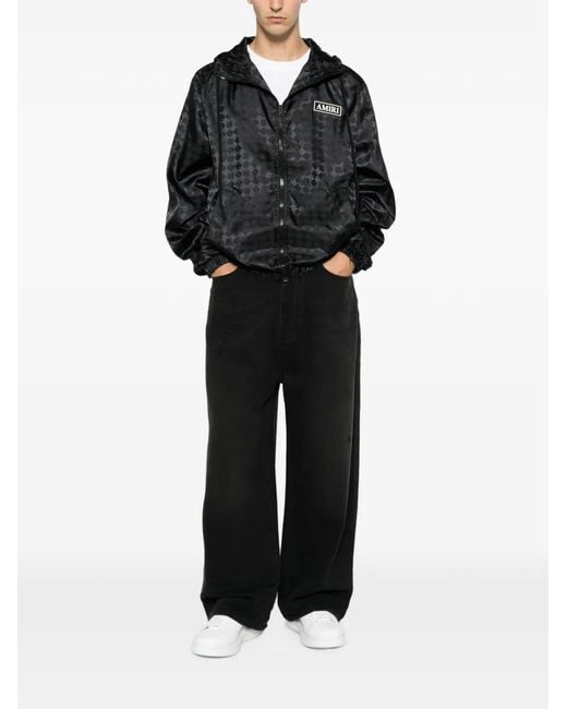 Amiri Black Logo-Pattern Jacket for men