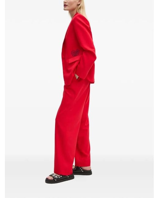 Never Fully Dressed Red Pleated Trousers