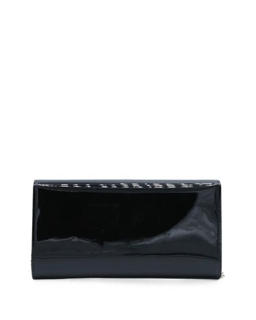 Jimmy Choo Black Emmie Patent-Leather Clutch Bag
