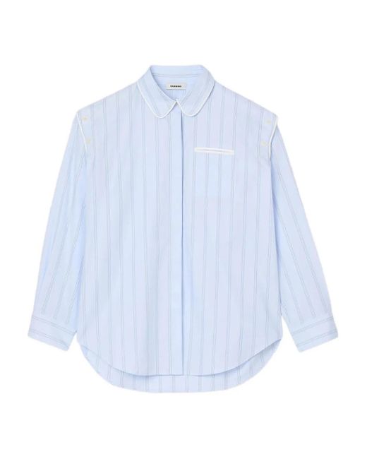 Sandro Striped Shirt in Blue | Lyst