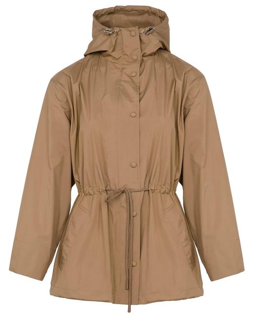 Yves Salomon Natural Hooded Parka Jacket