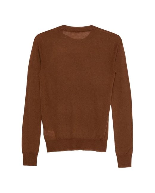 Joseph Brown Round-Neck Sweater