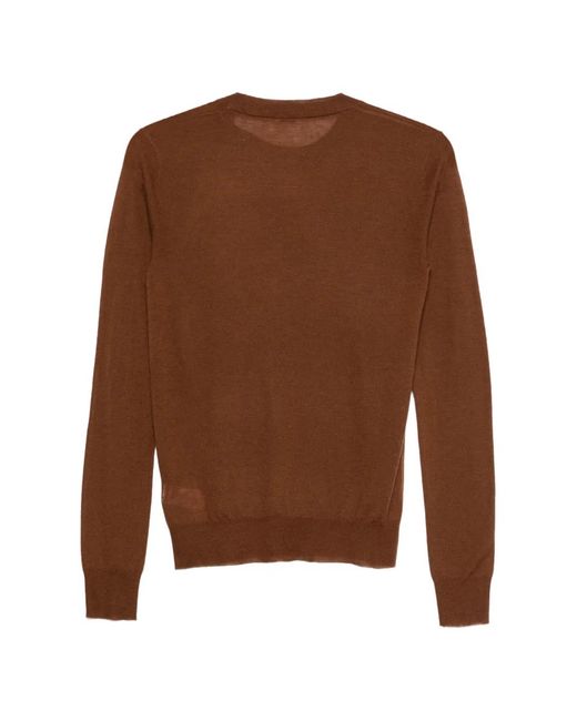 Joseph Brown Round-Neck Sweater