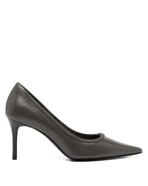 Tory Burch Gray Pointed-Toe Pumps