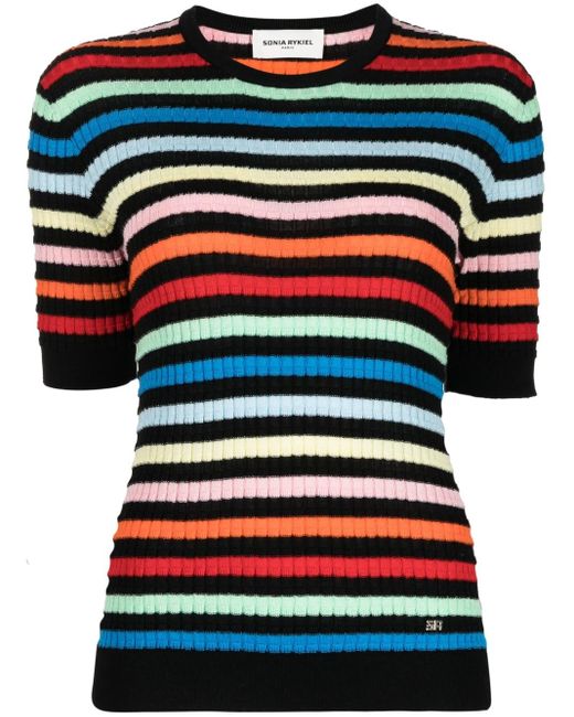 Blouse à rayures Sonia Rykiel en coloris Black