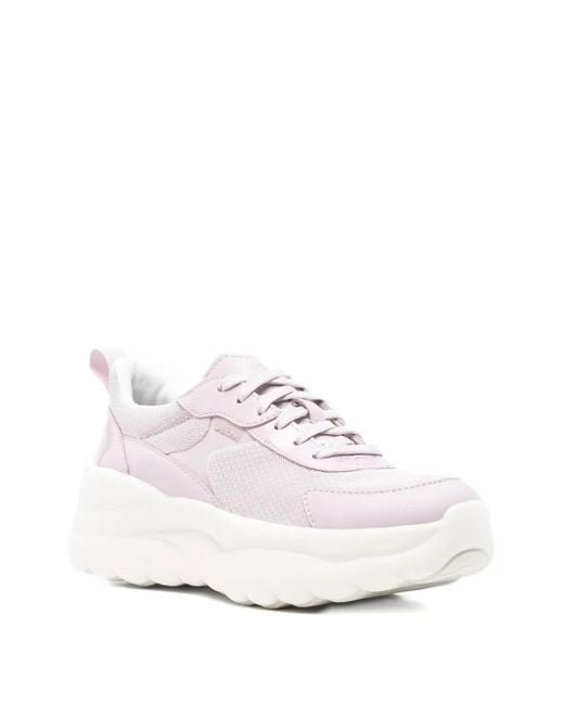 Geox White Xtors Mesh-Panel Sneakers