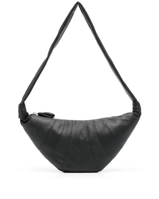 Lemaire Black Croissant Medium Leather Shoulder Bag for men