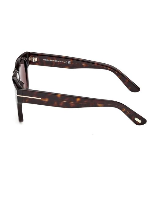 Tom Ford Gray Finn-02 Tortoise-Shell Sunglasses for men