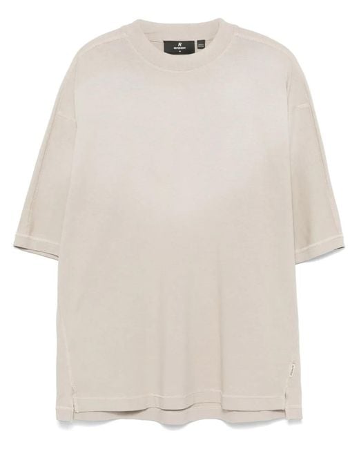 Represent White Exposed-Seam Cotton T-Shirt for men