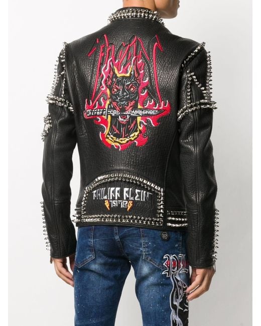 philipp plein leather jacket