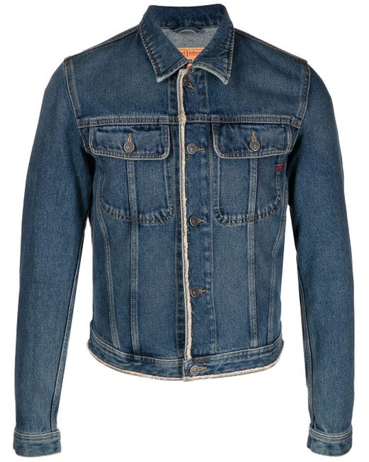 DIESEL Frayed-edge Denim Jacket in Blue | Lyst UK