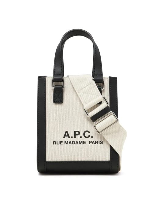 A.P.C. White Tote Camille Mini