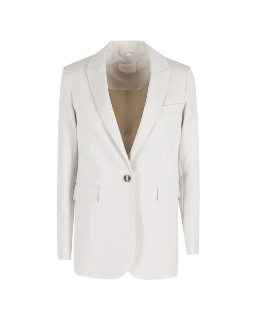 Circolo 1901 White Button-Fastening Jacket