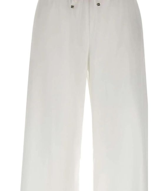 Herno White Pantalon À Lien De Resserrage