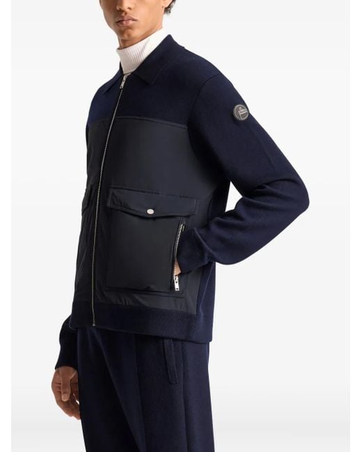 Fusalp Blue Panelled Cardigan for men